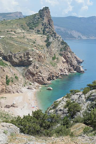 istock Beautiful beach on the Black Sea coast, Crimea 496971853