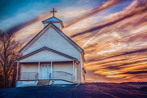 istock Country Church at Sunset 496972001