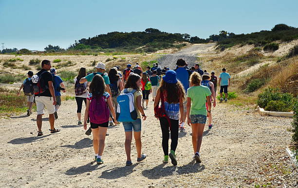 talentierte kinder auf eine exkursion - field trip stock-fotos und bilder