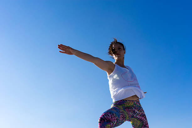 Thessaloniki, Greece - June 1, 2014: Thessaloniki open yoga day. People gathered to perform yoga training during the day, outdoor activities