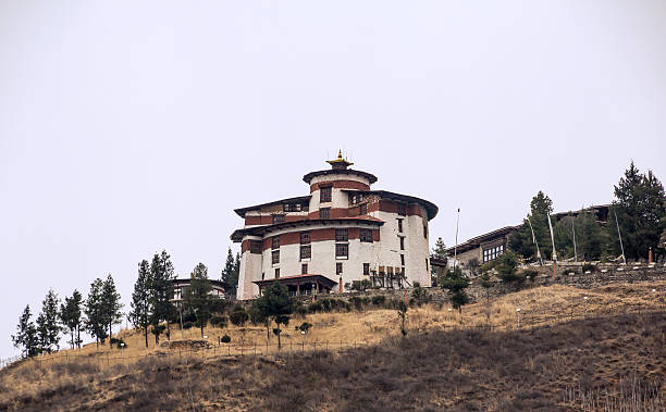 watchtower of Paro Dzong stock photo