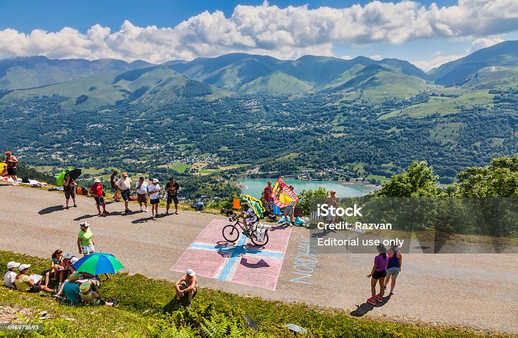 Estrada para Col de Val Louron Azet - Royalty-free Tour de France Foto de stock