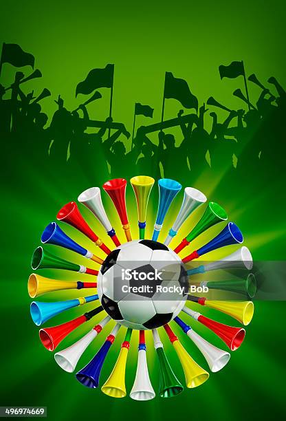 Soccer Fans Stock Photo - Download Image Now - Arms Raised, Artificial, Atmosphere