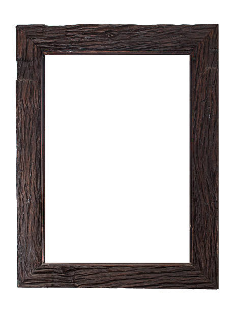 istock Wooden frame is isolated on white 496975071