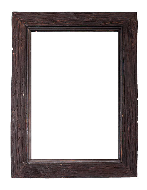 istock Wooden frame is isolated on white 496975073