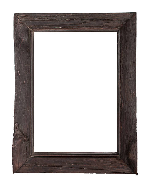 istock Wooden frame is isolated on white 496975075