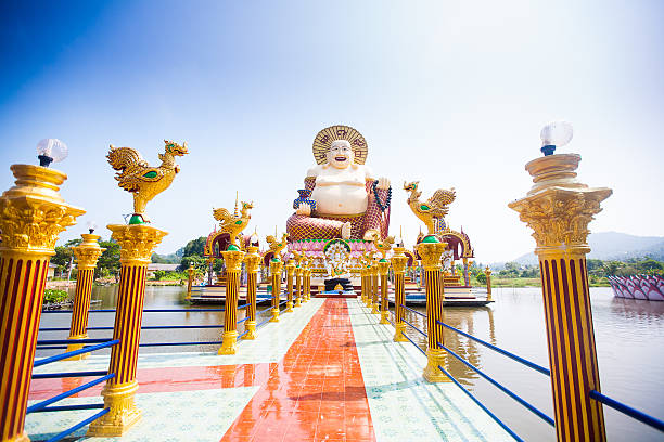 istock Smiling Buddha of wealth statue on Koh Samui, Thailand 496975302