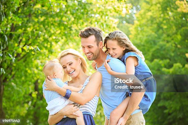 Happy Family Stock Photo - Download Image Now - 6-11 Months, Adult, Affectionate
