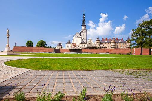 Tešanj, Bosnia and Herzegovina – May 2022: Sahat Kula / clock tower of Tešanj. Inscripted as a national monument.