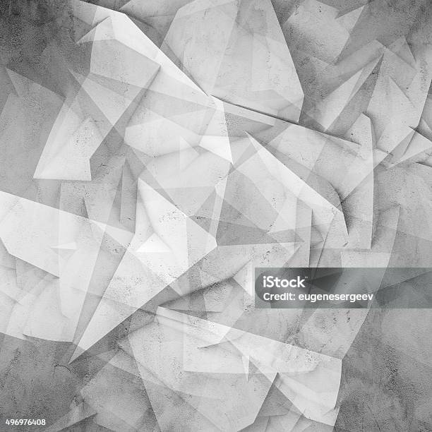 Abstract Digital 3d Chaotic Polygonal Surface Stock Photo - Download Image Now - 2015, Abstract, Architecture