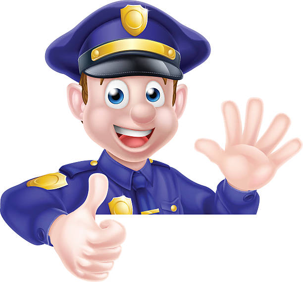 Cartoon Policeman Thumbs Up Stock Illustration - Download Image Now -  Cartoon, Police Force, 2015 - iStock
