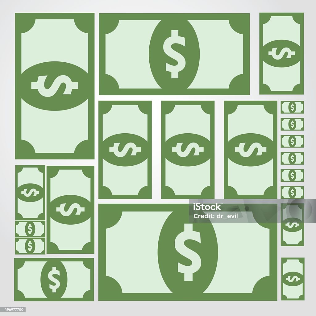 Banknotes Collage Net Collage Of Green Banknotes Stock Illustration - Download Image Now ...