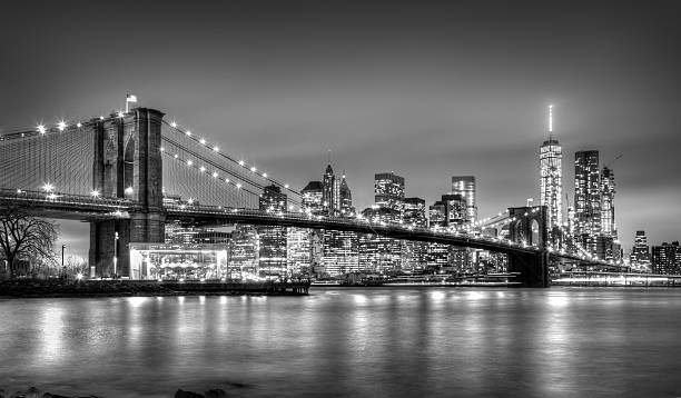 istock Brooklyn bridge at dusk, New York City. 496980388
