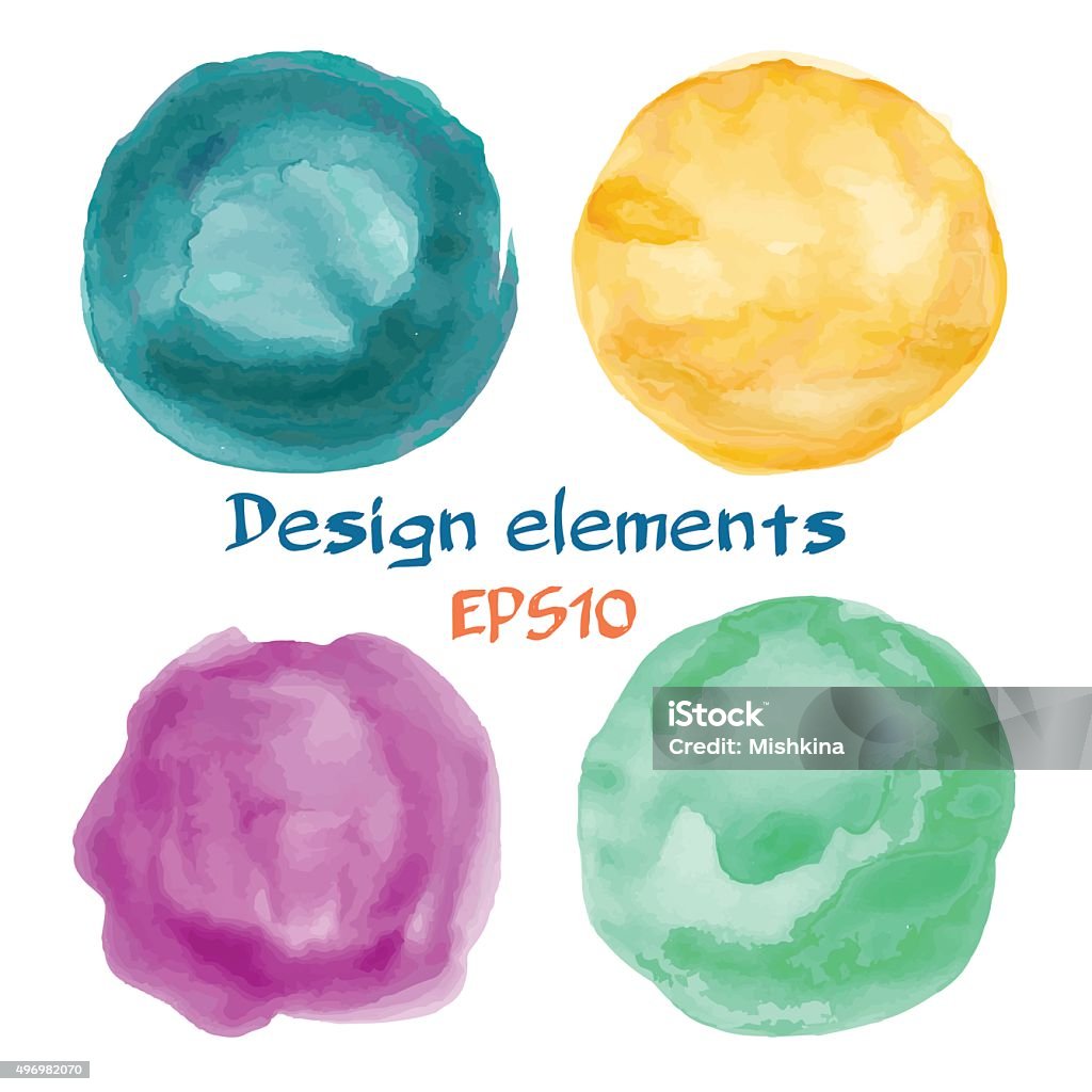 watercolor design elements 2015 stock vector