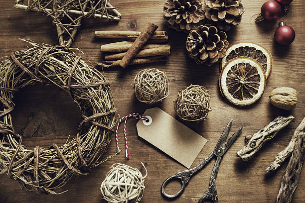 istock Preparation for Christmas, vintage photo 496985872