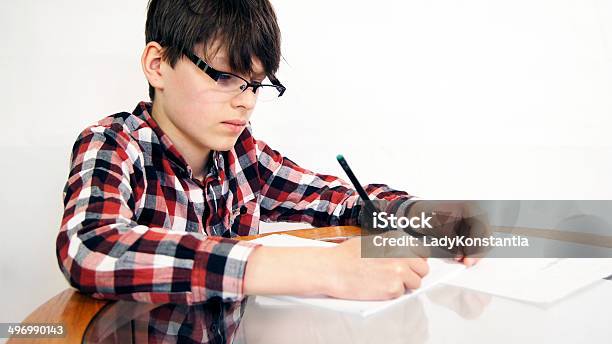 Smart Teenage Boy Stock Photo - Download Image Now - Education, Horizontal, Intelligence