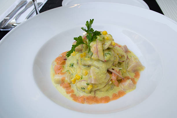 istock Well presented gourmet ceviche salad 496990449