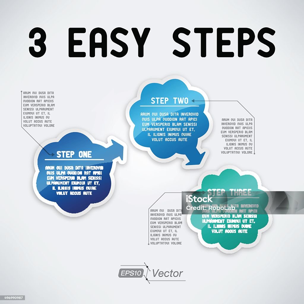One Two Three Image Step Example One Two Three Arrow Illustration Three Easy Steps Stock Illustration ...