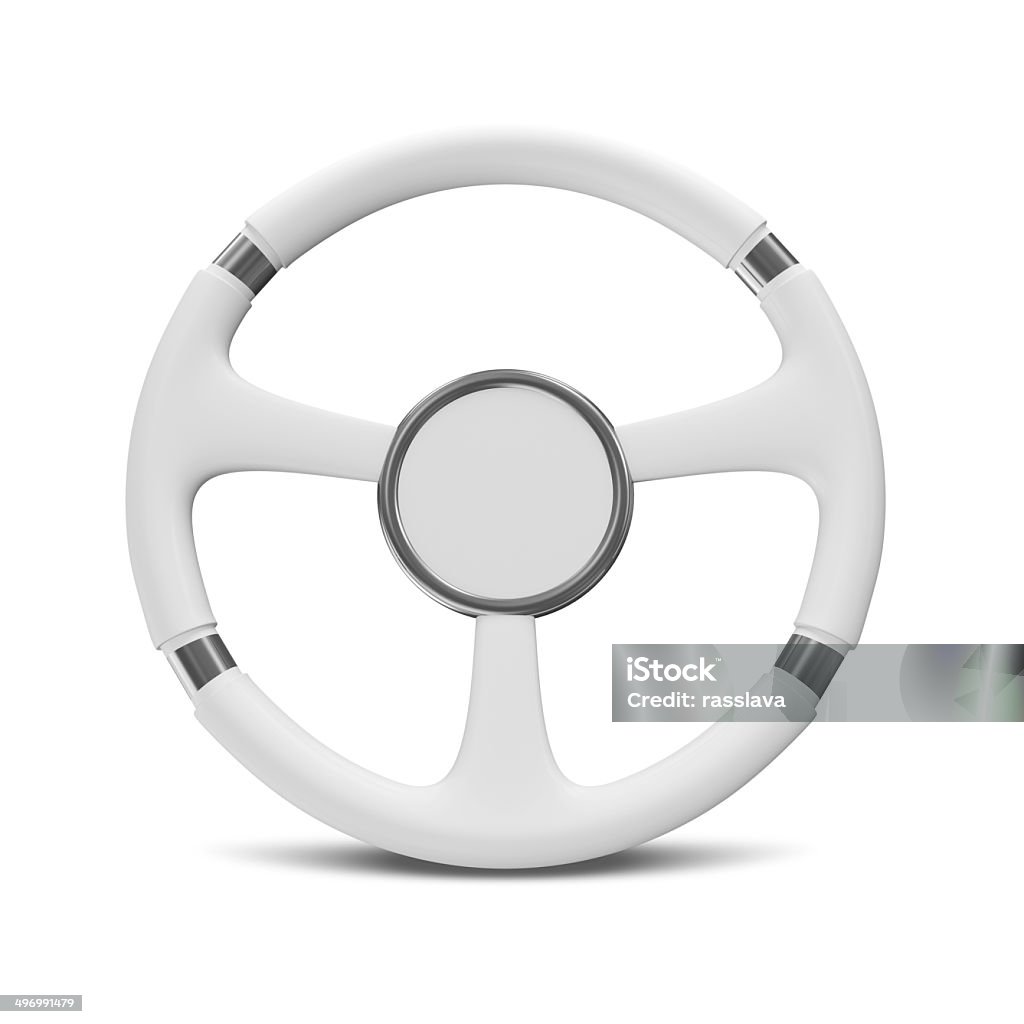 White Steering Wheel White Steering Wheel on white background Steering Wheel Stock Photo