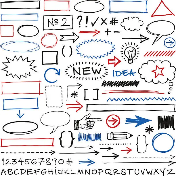 Vector illustration of Doodle Design Elements