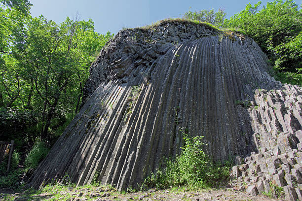 istock Basaltic pentagonal columns - geological formation of volcanic origin 496993449