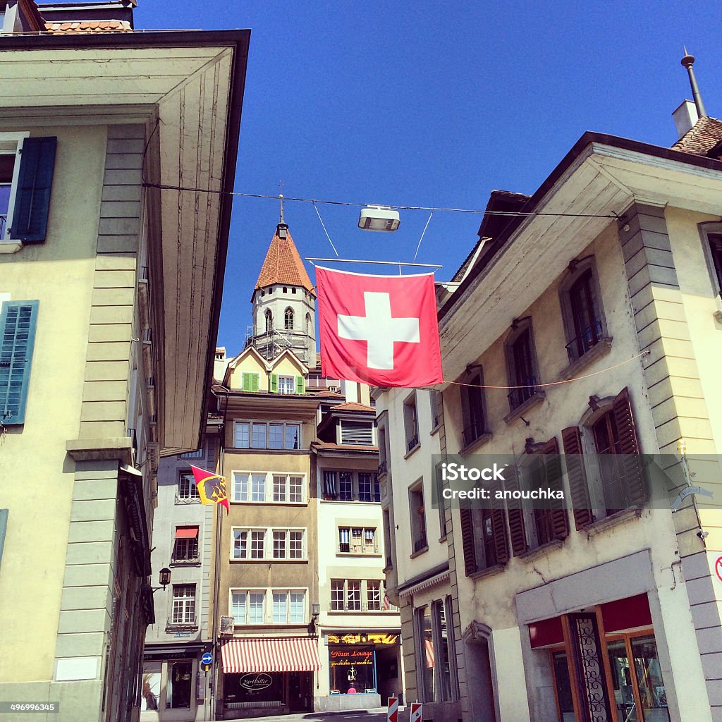 Thun street, Suiza - Foto de stock de Aire libre libre de derechos