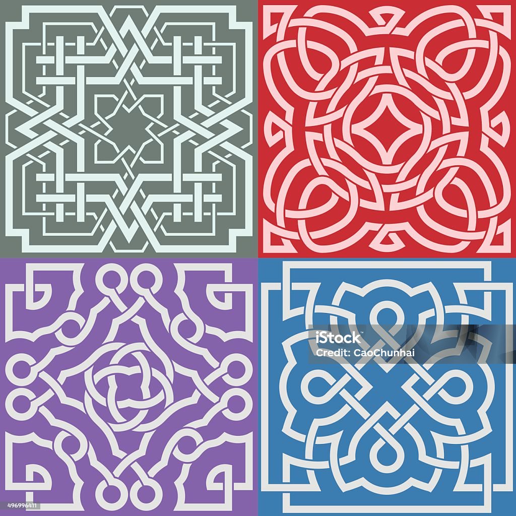 Celtic Square Design Pattern Square Patternsceltic Knot Style Stock Illustration - Download Image ...