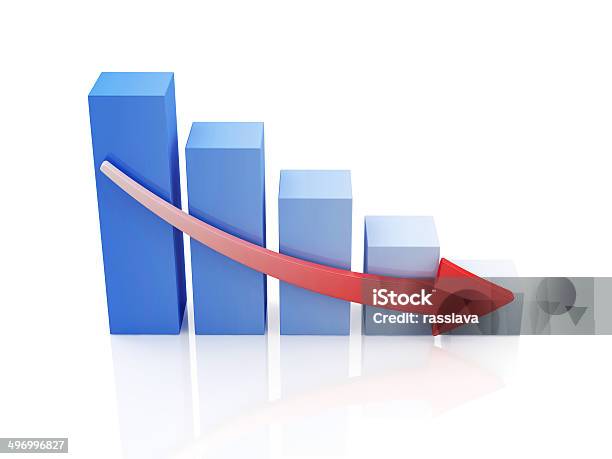 Foto de Gráfico De Negócios Recusar e mais fotos de stock de Azul - Azul, Baixo - Posição, Bolsa de valores e ações