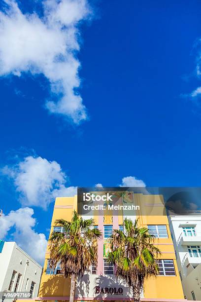 Beautiful Houses In Art Deco Style In South Miami Stock Photo - Download Image Now - Alley, Architecture, Art Deco District - Miami