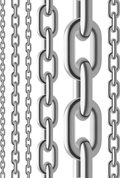 Vector illustration of Steel Chain Set