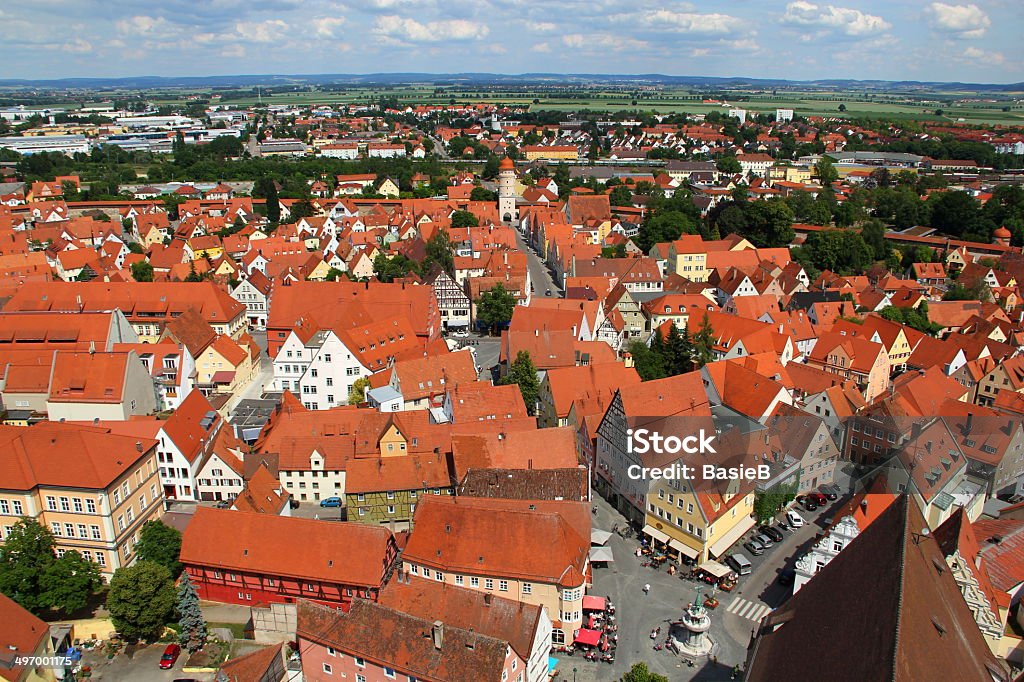 Noerdlingen alten deutschen Stadt - Lizenzfrei Ansicht aus erhöhter Perspektive Stock-Foto