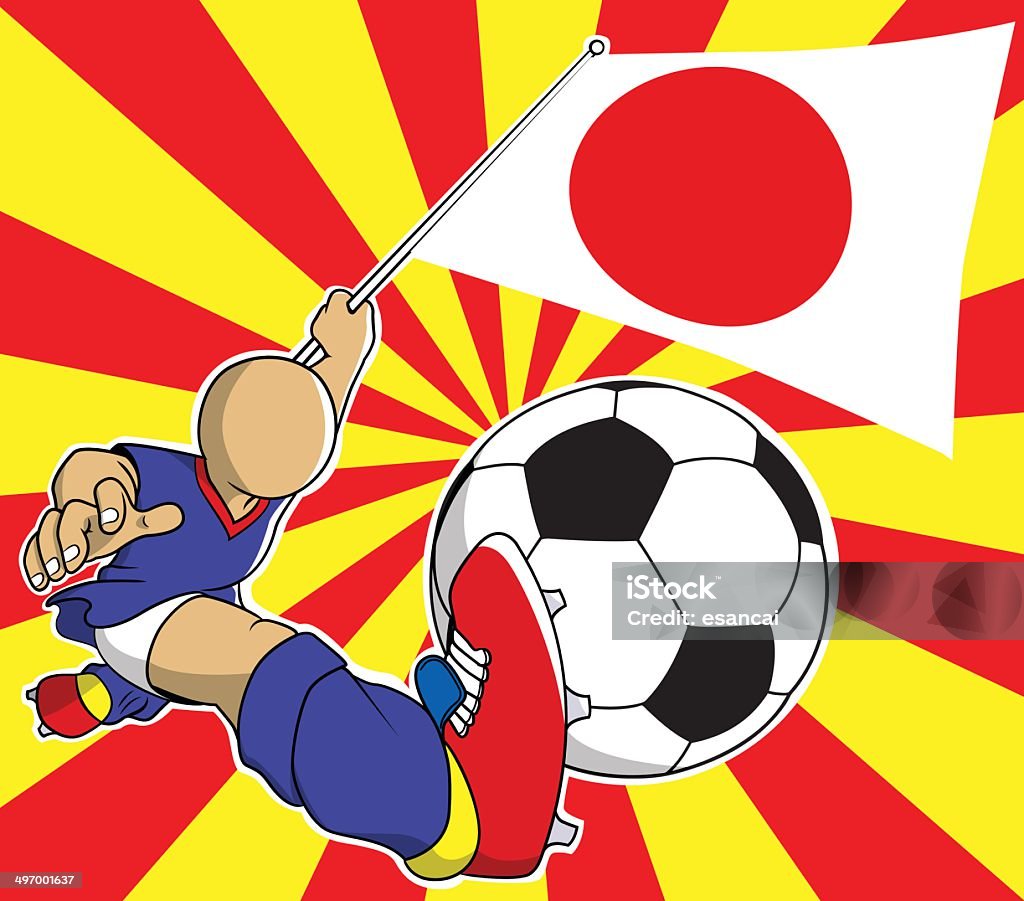 vector de dibujos animados de Japón jugador de fútbol - arte vectorial de Aficionado libre de derechos