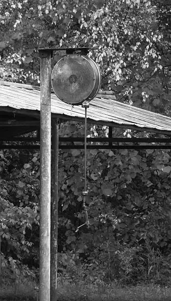 Old rural garage abandoned long ago