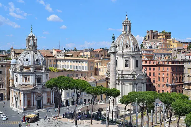 Italy. Central part of Rome in a sunny summer day