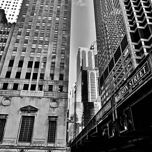 chicago-opéra, salle de concert, de l'architecture - music loop photos et images de collection