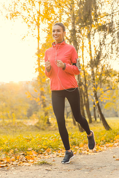 istock Running in the autumn park 497006818