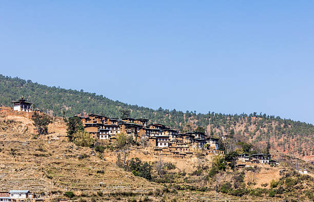 istock beautiful village, Bhutan 497006889