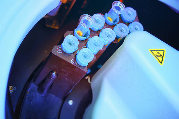 istock closeup automated analyzer in the medical laboratory instrument 497008178