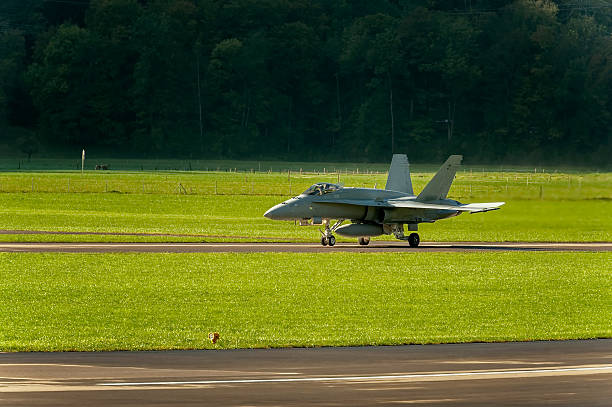 istock Modern fighter jet on the ground, jet 497008978