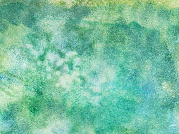 istock Hand painted abstract background with green and blue 497010904