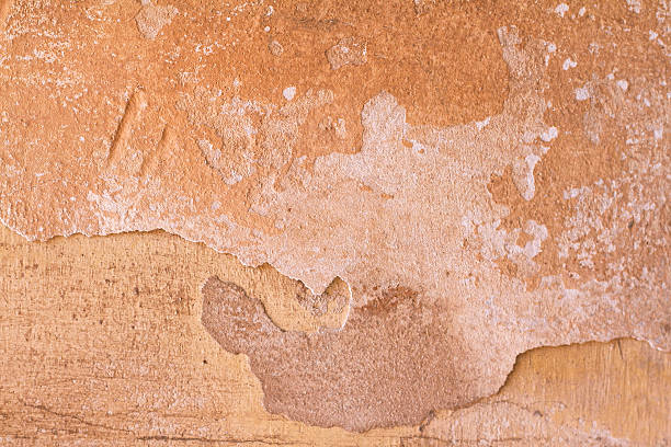 istock Old Sicilian Wall Background: Orange, Chipped and Mottled 497012482