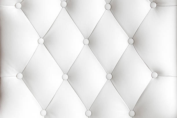 白いレザー張りの背景  - textile cross section leather classic ストックフォトと画像