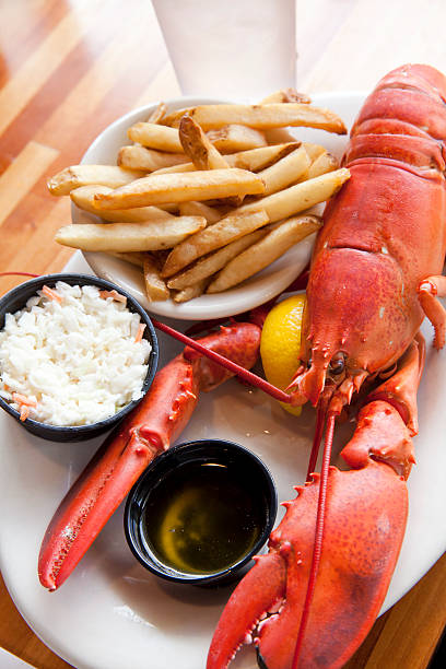 istock Clawed Lobster with French Fries 497015579