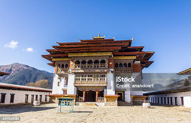 Gangtey Monastery Stock Photo - Download Image Now - Gangtey, Bhutan, Monastery