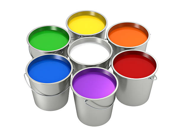 istock Paint buckets - Color wheel 497020465