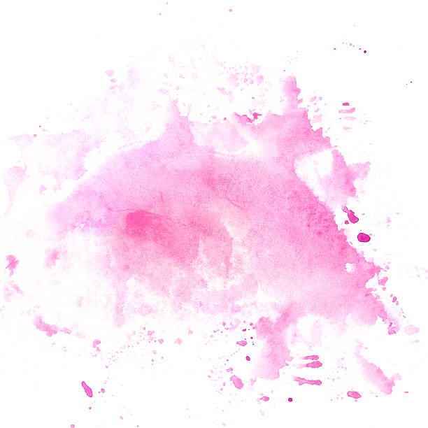 istock Hand drawm watercolor wash in rose pink color 497021658