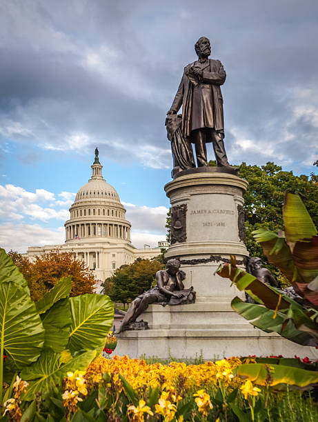 istock James A. Garfield statue and U.S. Capitol West grounds 497021748