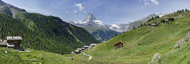 a matterhorn de findeln - findeln - fotografias e filmes do acervo