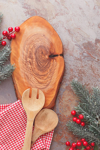 istock Christmas menu board and Christmas decoration 497026816