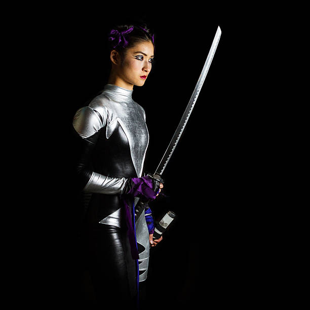 istock Chinese Superhero Warrior Woman With Katana Sword 497028254